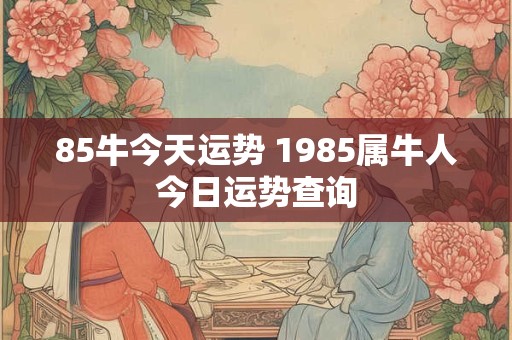 85牛今天运势 1985属牛人今日运势查询