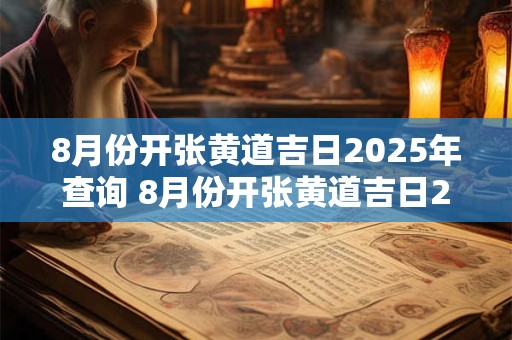 8月份开张黄道吉日2025年查询 8月份开张黄道吉日2025年查询表