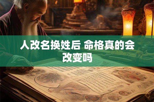 人改名换姓后 命格真的会改变吗