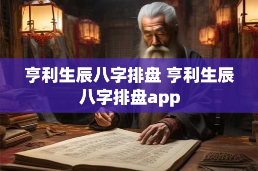 亨利生辰八字排盘 亨利生辰八字排盘app