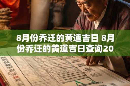 详细阅读:8月份乔迁的黄道吉日 8月份乔迁的黄道吉日查询2025年8月 8月份乔迁的黄道吉日 8月份乔迁的黄道吉日查询2025年8月