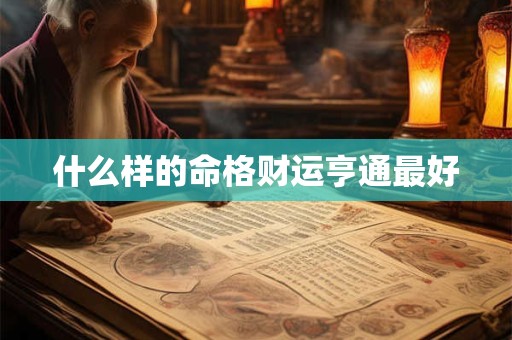 什么样的命格财运亨通最好