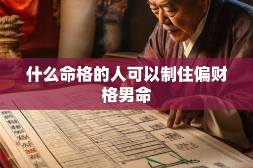 什么命格的人可以制住偏财格男命