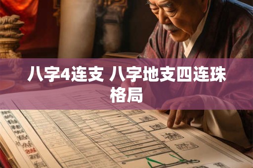 八字4连支 八字地支四连珠格局