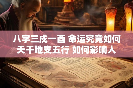 八字三戍一酉 命运究竟如何天干地支五行 如何影响人生