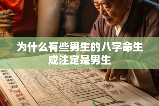 为什么有些男生的八字命生成注定是男生