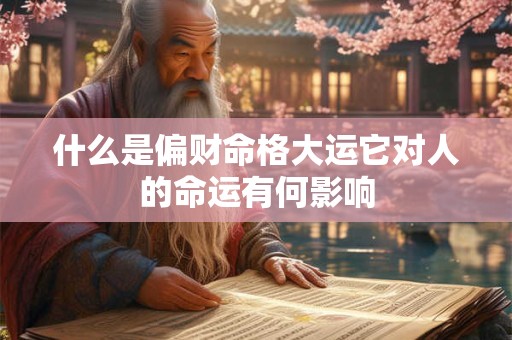 什么是偏财命格大运它对人的命运有何影响