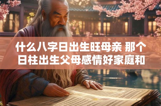 什么八字日出生旺母亲 那个日柱出生父母感情好家庭和睦