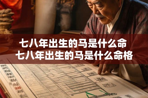 七八年出生的马是什么命 七八年出生的马是什么命格