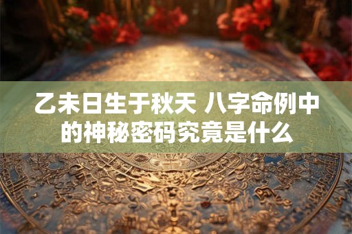 乙未日生于秋天 八字命例中的神秘密码究竟是什么