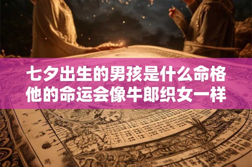 七夕出生的男孩是什么命格他的命运会像牛郎织女一样坎坷吗