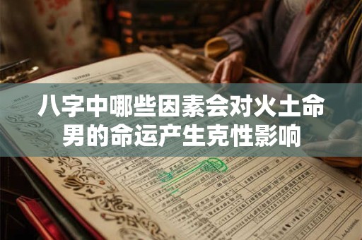 八字中哪些因素会对火土命男的命运产生克性影响