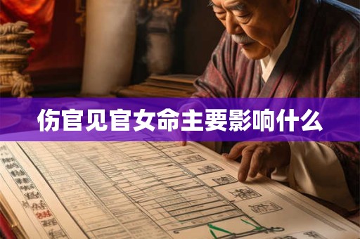 伤官见官女命主要影响什么 伤官见官女命主要影响什么