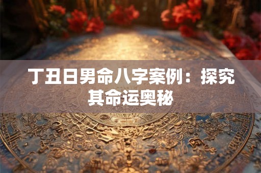 丁丑日男命八字案例：探究其命运奥秘