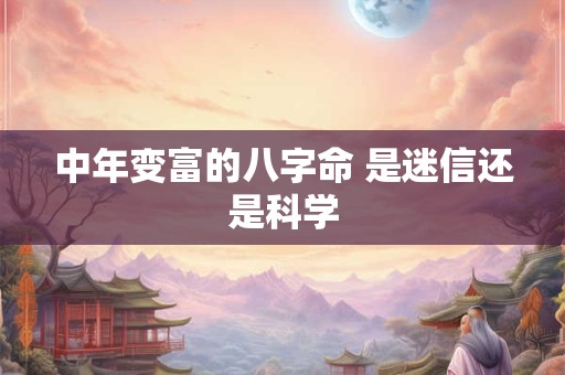 中年变富的八字命 是迷信还是科学