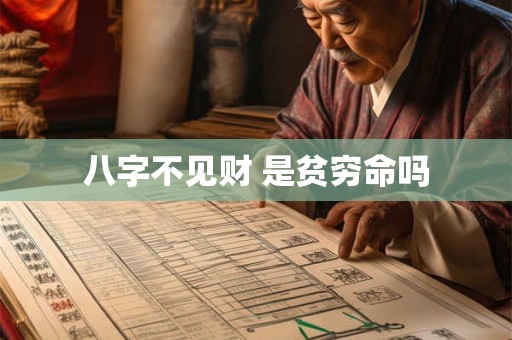 八字不见财 是贫穷命吗