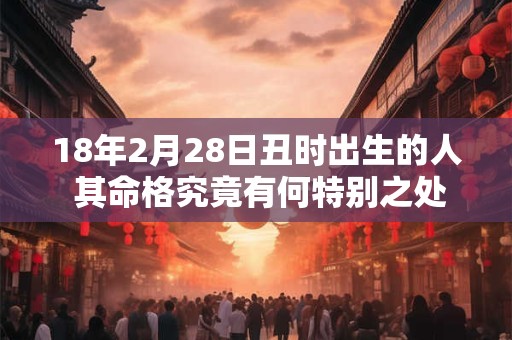 详细阅读:18年2月28日丑时出生的人 其命格究竟有何特别之处 18年2月28日丑时出生的人 其命格究竟有何特别之处