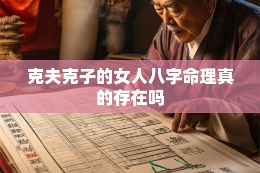 克夫克子的女人八字命理真的存在吗