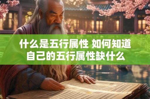 什么是五行属性 如何知道自己的五行属性缺什么