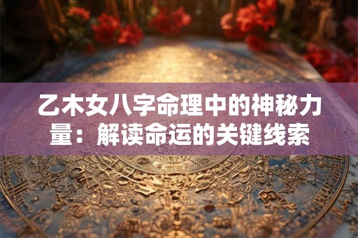 乙木女八字命理中的神秘力量：解读命运的关键线索