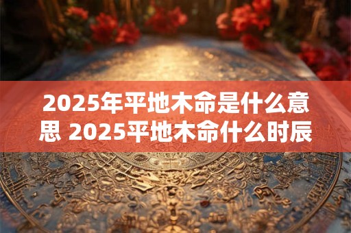 2025年平地木命是什么意思 2025平地木命什么时辰出生好