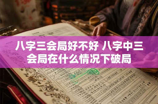 详细阅读:八字三会局好不好 八字中三会局在什么情况下破局 八字三会局好不好 八字中三会局在什么情况下破局