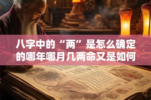 八字中的“两”是怎么确定的哪年哪月几两命又是如何计算的