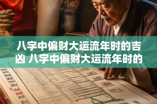 八字中偏财大运流年时的吉凶 八字中偏财大运流年时的吉凶是什么