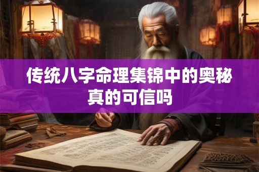 传统八字命理集锦中的奥秘真的可信吗