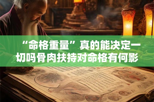 “命格重量”真的能决定一切吗骨肉扶持对命格有何影响