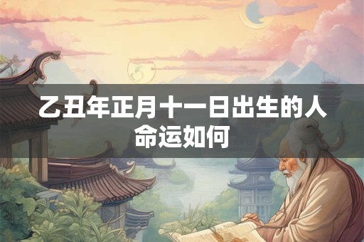 乙丑年正月十一日出生的人命运如何