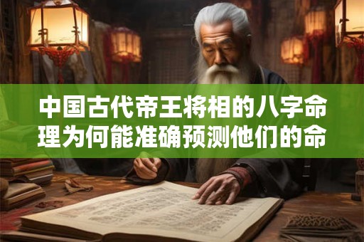 中国古代帝王将相的八字命理为何能准确预测他们的命运