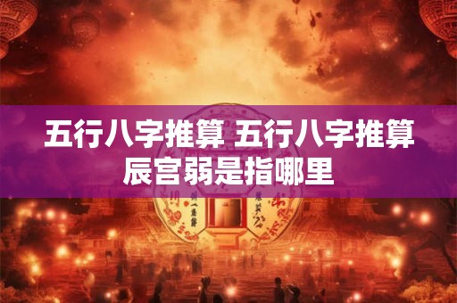 详细阅读:五行八字推算 五行八字推算辰宫弱是指哪里 五行八字推算 五行八字推算辰宫弱是指哪里