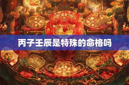 丙子壬辰是特殊的命格吗