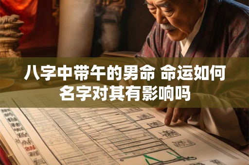 八字中带午的男命 命运如何名字对其有影响吗