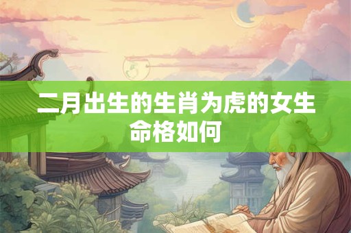 二月出生的生肖为虎的女生命格如何