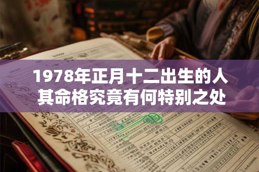 1978年正月十二出生的人 其命格究竟有何特别之处