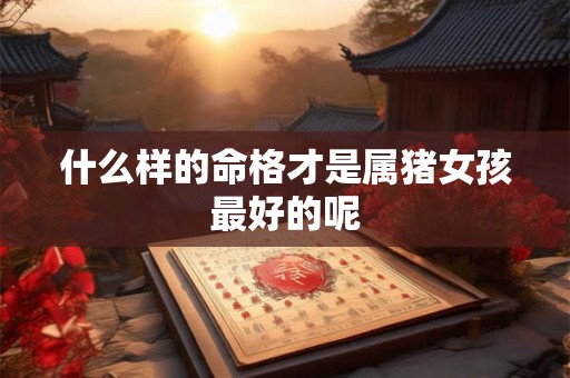 什么样的命格才是属猪女孩最好的呢