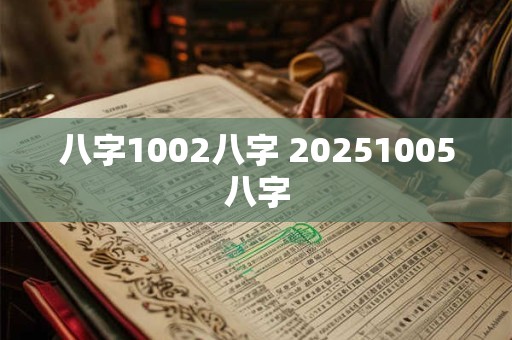 八字1002八字 20251005八字