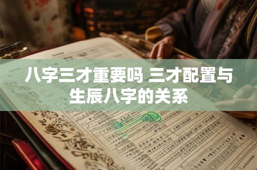 八字三才重要吗 三才配置与生辰八字的关系