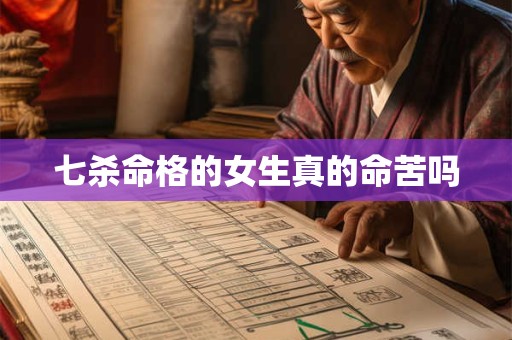 七杀命格的女生真的命苦吗