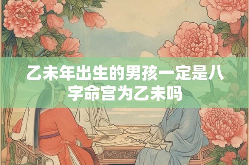 乙未年出生的男孩一定是八字命宫为乙未吗