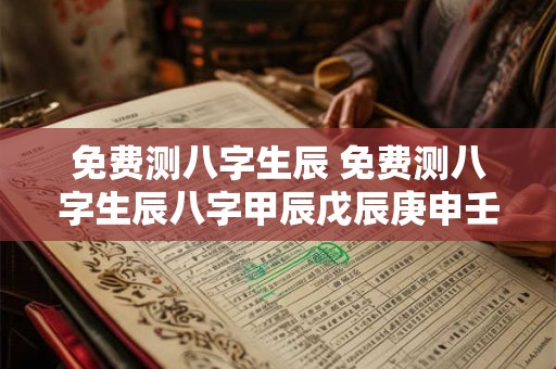 免费测八字生辰 免费测八字生辰八字甲辰戊辰庚申壬午