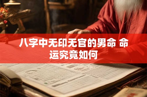 八字中无印无官的男命 命运究竟如何