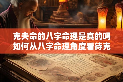 克夫命的八字命理是真的吗如何从八字命理角度看待克夫命