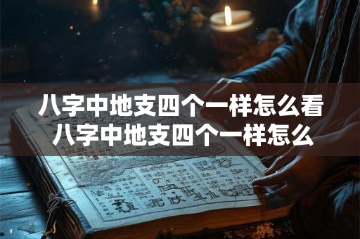 八字中地支四个一样怎么看 八字中地支四个一样怎么看出来
