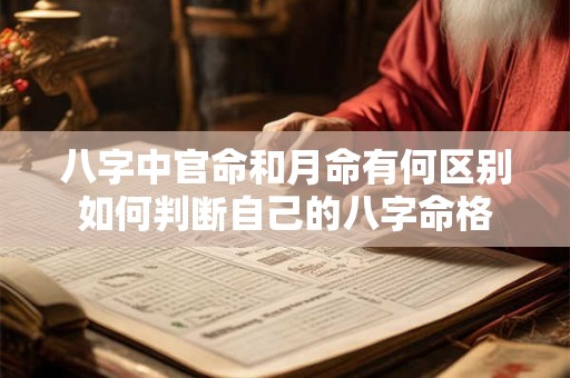 八字中官命和月命有何区别如何判断自己的八字命格 八字中官命和月命有何区别如何判断自己的八字命格