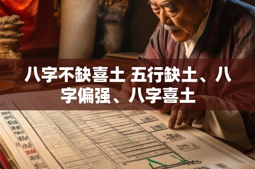 八字不缺喜土 五行缺土、八字偏强、八字喜土