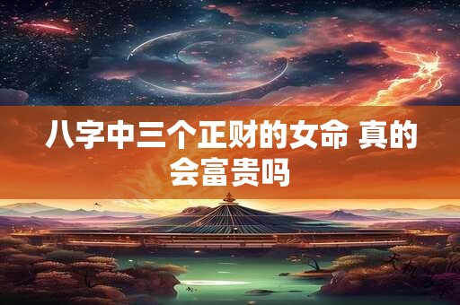 八字中三个正财的女命 真的会富贵吗