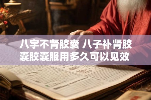 八字不肾胶囊 八子补肾胶囊胶囊服用多久可以见效 具体表现